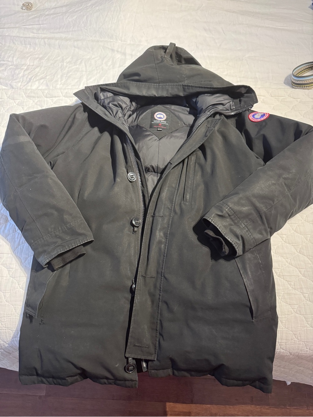 Canada Goose Men’s Black Hooded Puffer Parka